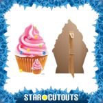 Pink Cupcake Swirl (Party Decoration) Large + Mini Cardboard Cutout / Standee - Image 2