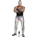 Rey Mysterio 'Óscar Gutiérrez Rubio' Silver Mask (WWE) Official Lifesize + Mini Cardboard Cutout / Standee