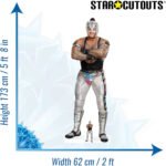 Rey Mysterio 'Óscar Gutiérrez Rubio' Silver Mask (WWE) Official Lifesize + Mini Cardboard Cutout / Standee - Image 3