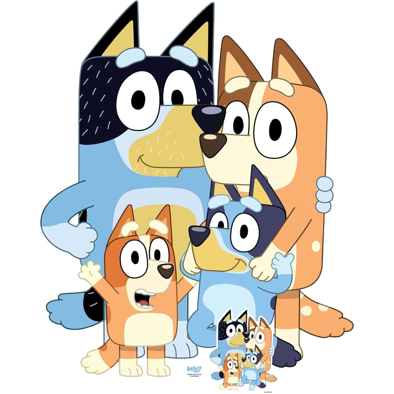 SC4465 The Heeler Family (Bluey) Official Lifesize + Mini Cardboard Cutout Standee The Heeler Family (Bluey) Official Lifesize + Mini Cardboard Cutout / Standee - Image 1