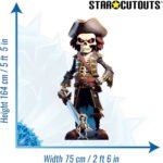 Cartoon Pirate Skeleton (Halloween) Lifesize + Mini Cardboard Cutout / Standee - Image 3