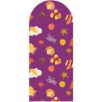 Purple Sweets & Stars Design (Wonka) Official Backdrop Cardboard Cutout / Standee