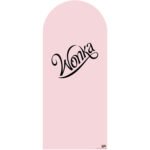 Wonka Logo Blush Pink Design (Wonka) Official Backdrop Cardboard Cutout / Standee