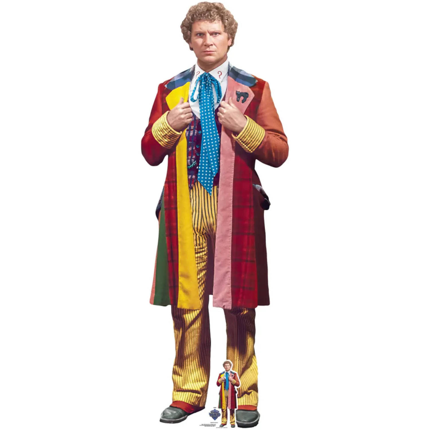 SC4647 The Sixth Doctor 'Colin Baker' Adventures (Doctor Who) Official Lifesize + Mini Cardboard Cutout Standee The Sixth Doctor 'Colin Baker' Adventures (Doctor Who) Official Lifesize + Mini Cardboard Cutout / Standee - Image 1