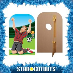 SC709 Football Goal Celebration Child Size Stand-In Cardboard Cutout Standee Frame