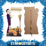 Cartoon Dracula Holding Sign With Black Cats (Halloween) Lifesize Cardboard Cutout / Standee - Image 2