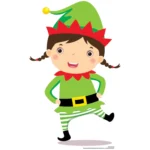 Cartoon Christmas Elf Mini Cardboard Cutout / Standee