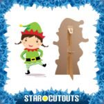 Cartoon Christmas Elf Mini Cardboard Cutout / Standee - Image 2