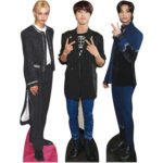 Felix, Han & Hyunjin (K-Pop) Three Shelf Top Mini Cardboard Cutouts / Standees