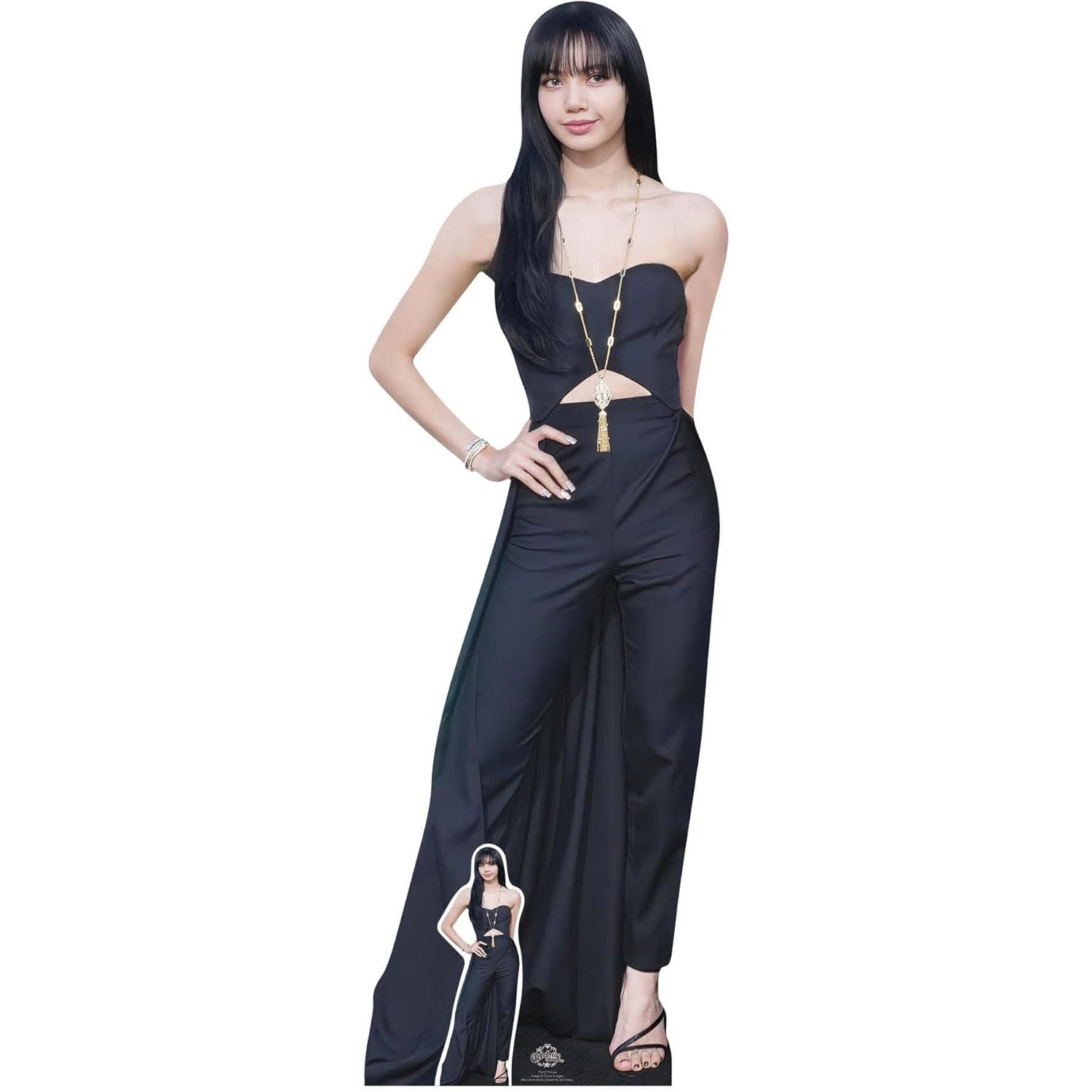 CS1310 Lisa 'Blackpink' (Thai Singer Rapper) Lifesize + Mini Cardboard Cutout Standee Lisa (Thai Singer/Rapper) Lifesize + Mini Cardboard Cutout / Standee - Image 1