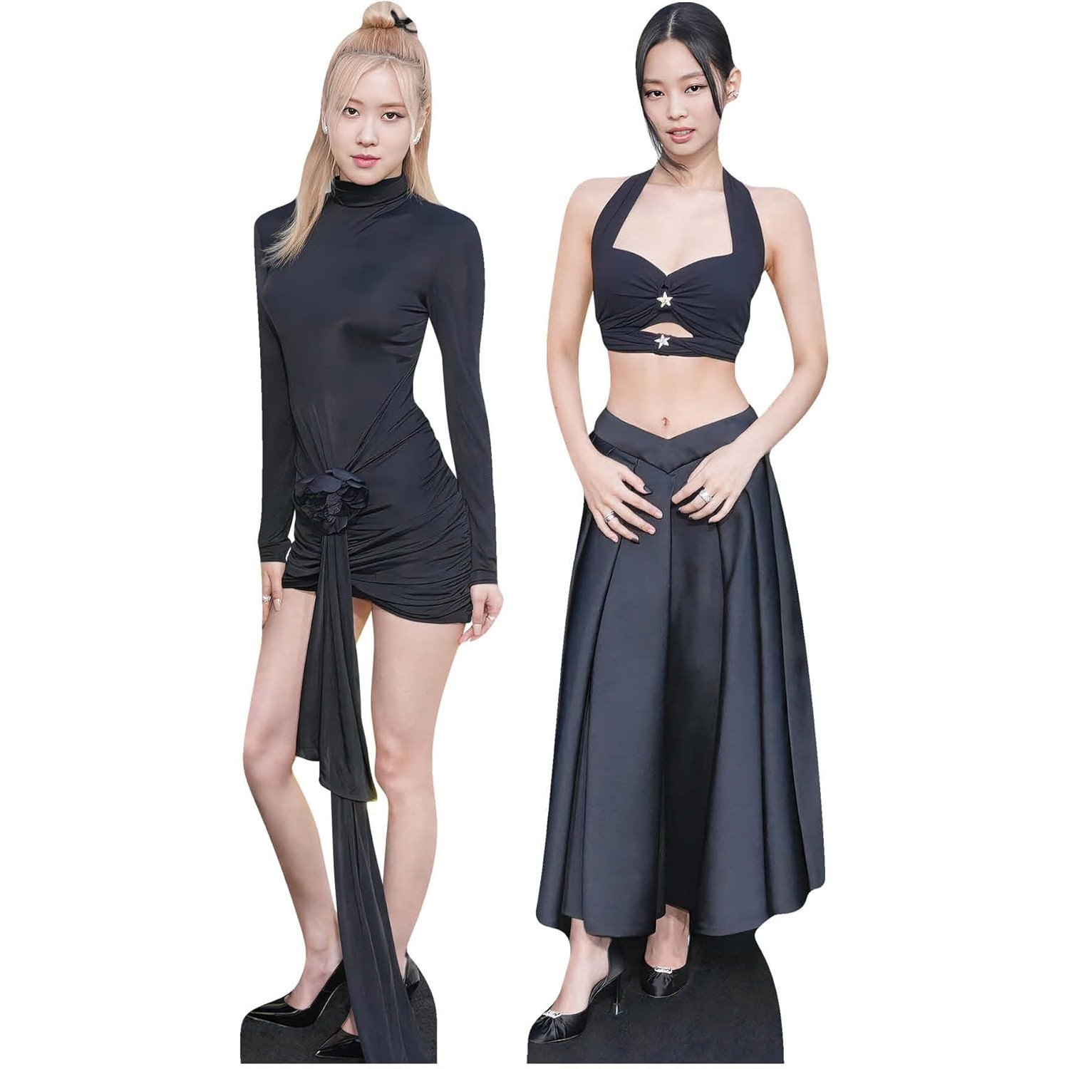 CS1360 Jennie & Rose (K-Pop) Two Shelf Top Mini Cardboard Cutouts / Standees - Image 1