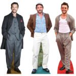 Jonathan Bailey (English Actor) Three Shelf Top Mini Cardboard Cutouts / Standees