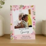 Personalised Floral Design Photo Upload Card