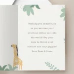 Personalised Safari Animals New Baby Photo Upload Card - Image 2