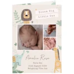 Personalised Safari Animals New Baby Photo Upload Card - Image 5