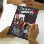 Personalised Multi Photo Upload Hearts Design Greeting Card - Image 4