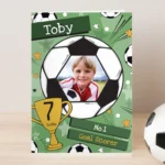 Personalised Football Design Photo Upload Birthday Card