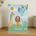 Personalised Children's Safari Animals Design Birthday Card - Image 4