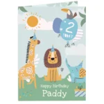 Personalised Children's Safari Animals Design Birthday Card - Image 5