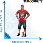 John Cena 'Red T-Shirt' Farewell Tour (WWE) Official Lifesize + Mini Cardboard Cutout / Standee - Image 3