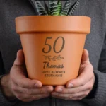 Personalised Big Numbers Birthday/Anniversary Indoor/Outdoor Terracotta Plant Pot - Image 2