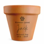 Personalised Pet Paw Print Motif Memorial Indoor/Outdoor Terracotta Plant Pot - Image 6