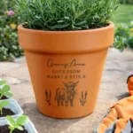 Personalised Highland Cow Design Indoor/Outdoor Terracotta Plant Pot