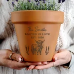 Personalised Highland Cow Design Indoor/Outdoor Terracotta Plant Pot - Image 2