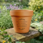 Personalised Any Message Floral Design Indoor/Outdoor Terracotta Plant Pot - Image 4