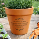 Personalised Any Message Floral Design Indoor/Outdoor Terracotta Plant Pot - Image 5