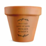 Personalised Any Message Floral Design Indoor/Outdoor Terracotta Plant Pot - Image 6