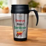 Personalised 'Head Gardener' Stainless Steel Thermal Travel Mug