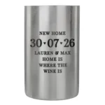 Personalised Big Date & Message Stainless Steel Wine Cooler - Image 4