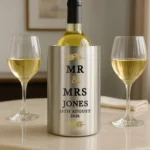 Personalised Any Message Couples Stainless Steel Wine Cooler - Image 3