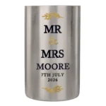 Personalised Any Message Couples Stainless Steel Wine Cooler - Image 4