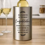 Personalised Bold Any Message Stainless Steel Wine Cooler