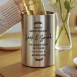 Personalised Bold Any Message Stainless Steel Wine Cooler - Image 2