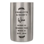 Personalised Bold Any Message Stainless Steel Wine Cooler - Image 4