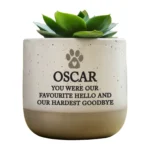 Personalised Pet Paw Print Motif Memorial Ceramic Indoor Plant Pot - Image 4