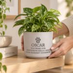 Personalised Pet Paw Print Motif Memorial Ceramic Indoor Plant Pot - Image 3