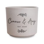 Personalised Any Message Botanical Design Ceramic Indoor Plant Pot - Image 5