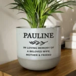 Personalised Any Message Memorial Ceramic Indoor Plant Pot