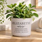 Personalised Any Message Memorial Ceramic Indoor Plant Pot