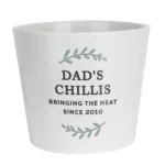 Personalised Any Message Wreath Design White Ceramic Indoor Plant Pot - Image 4