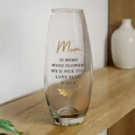 Personalised Any Message Bold Text Tapered Glass Bullet Vase