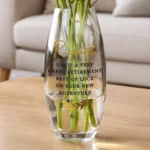 Personalised Any Message Bold Text Tapered Glass Bullet Vase - Image 5