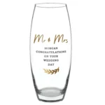 Personalised Any Message Bold Text Tapered Glass Bullet Vase - Image 6