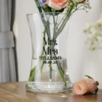 Personalised Any Message Couples Shaped Glass Vase
