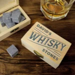 Personalised 'Whisky Stones' Name Only Whisky Cooling Stones + Storage Box - Image 4