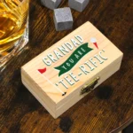 Personalised 'You Are Tee-Rific' Golf Themed Whisky Cooling Stones + Storage Box